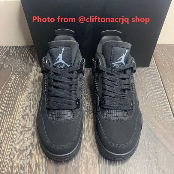 Men’s Size ?New Air Jordan 4 Retro  \'Military Black\' main image 4